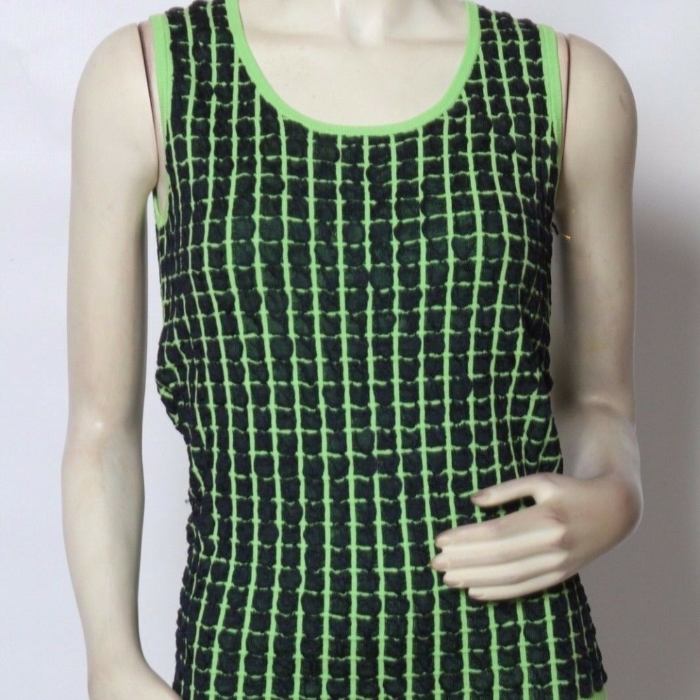 Rondina green and navy tank top XS